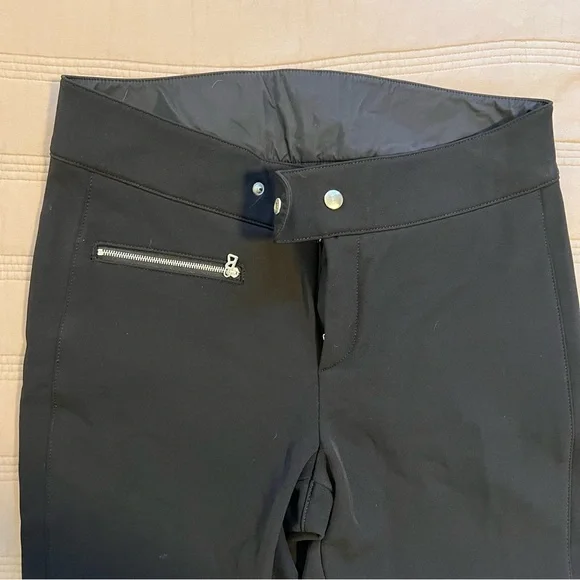 Bogner Black Snow Pants Flared with Zipper Details - Picture 3 of 7